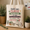 Customizable shopper bag with dedication for the teacher