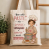Customizable shopper bag with dedication for the teacher