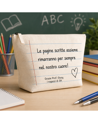 Pochette Personalizzata per Maestra | Regalo Fine Anno Scuola