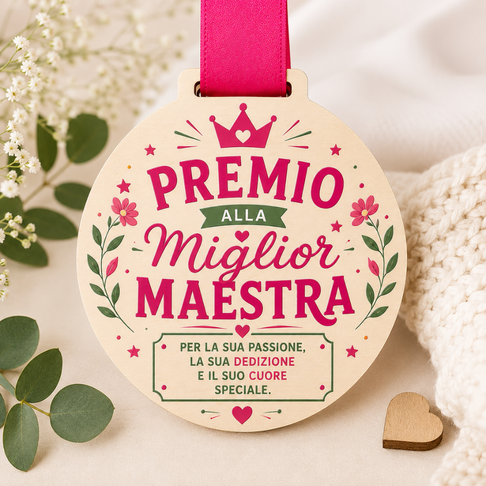 Medaglia per Maestra – Regalo Fine Anno Scuola