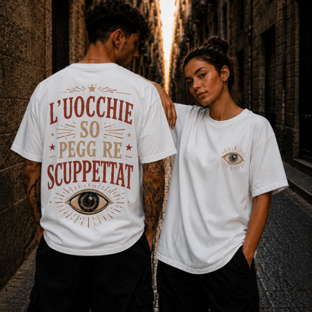 T-shirt L’Uocchie So Pegg Re Scuppettat | Maglia Napoli