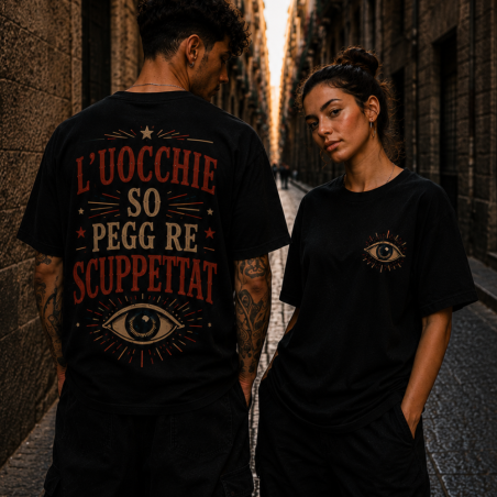 T-shirt L’Uocchie So Pegg Re Scuppettat | Maglia Napoli