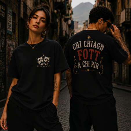 T-shirt Chi Chiagn Fott a Chi Rir | Maglia Napoletana Streetwear