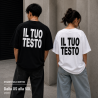 T-Shirt Personalizzabile con Scritta Dietro | XS-5XL | Addio al Nubilato, Concerti e Gruppi