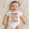 Body Neonato Personalizzato con Frase | Grafica Latte e Sushi