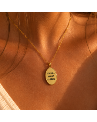 Collana Charm Stasera Faccio la Brava | Ciondolo Ironico Donna