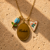 Charm Tulipano Azzurro | Ciondolo Fiore per Collana Componibile
