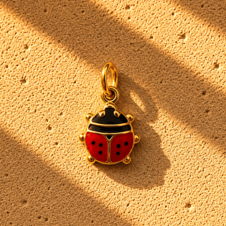 Charm Coccinella Portafortuna | Ciondolo per Collana Componibile