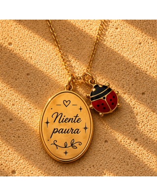 Charm Coccinella Portafortuna | Ciondolo per Collana Componibile
