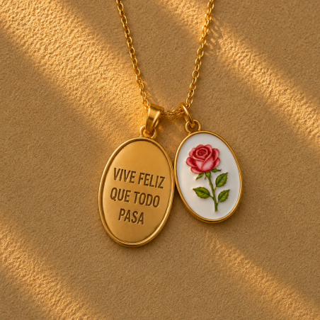 Charm Vive Feliz Que Todo Pasa | Collana con Frase Motivazionale