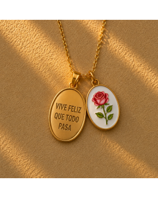 Charm Cammeo Rosa | Ciondolo con Rosa per Collana Componibile