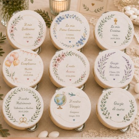 Tamburello Personalizzato per Eventi | Matrimonio, Battesimo, Comunione