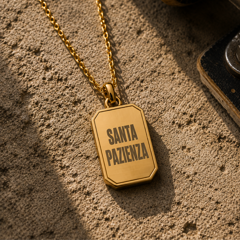 Charm Santa Pazienza | Collana Ironica e Divertente