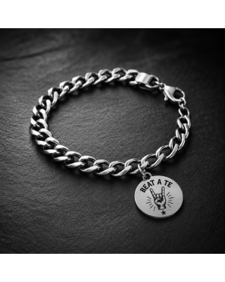 "Footprint" chain bracelet customizable with the name of your baby