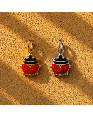 Charm Coccinella Portafortuna | Ciondolo per Collana Componibile