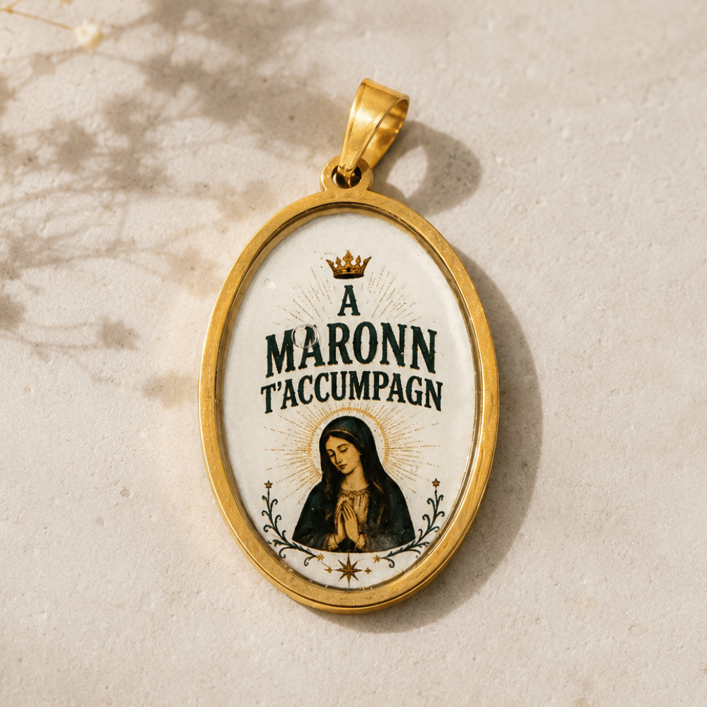 Charm "A Maronn T'Accumpagn" – Ciondolo Portafortuna da Collana