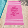 Pareo Mare con Frange “Volevo Ringraziare Tutti Quelli Che Mi Lasciano Stare” Personalizzato 180x90 cm