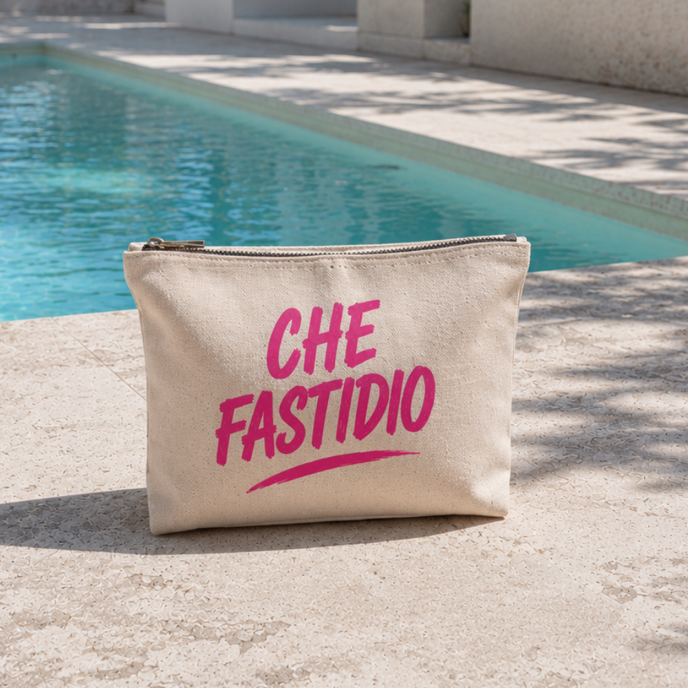 Beauty Case "Che Fastidio" – Pochette Donna con Zip per Mare, Viaggi e Tempo Libero