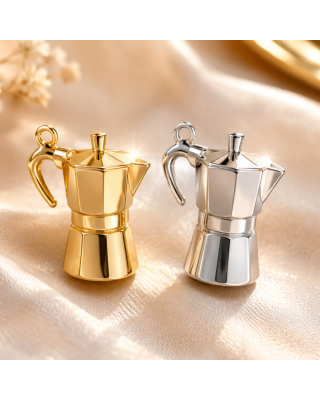 Charm Caffettiera Moka – Ciondolo Amanti del Caffè