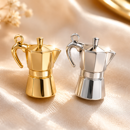 Charm Caffettiera Moka – Ciondolo Amanti del Caffè