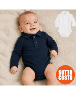 Polo Shirt Long Sleeves Bodysuit "BASIC"
