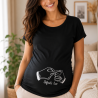 T-shirt premaman con stampa romantica "infinito amore"