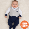 Tutina estiva elegante finto panciotto e papillon