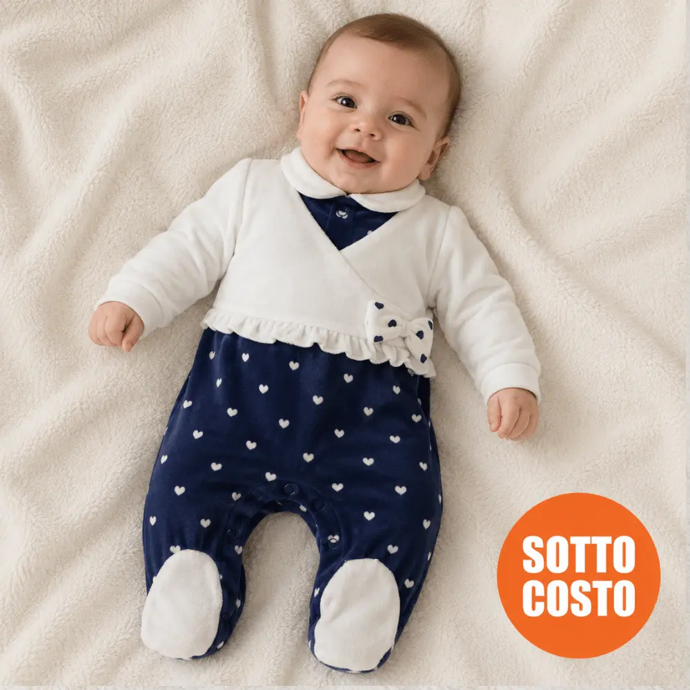 Winter Newborn jumpsuit, with hearts + "I'm daddy's meatball" print.