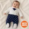 Tutina neonata invernale con trama cuori