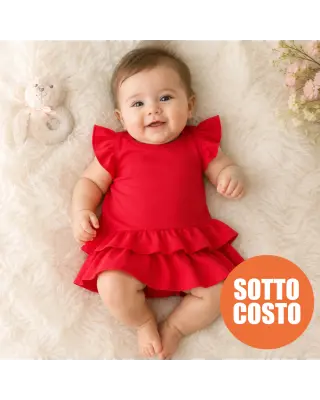 Vestitino bimba con gonna a balze da personalizzare