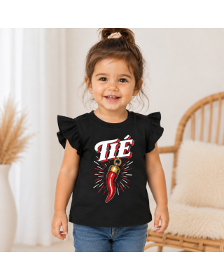 T-Shirt Bambina Tiè con Cornicello | BuyItalianStyle