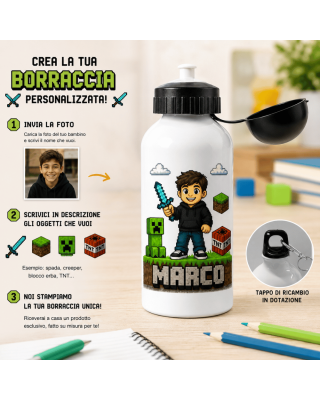 copy of Borraccia Orsetti Coccolosi Personalizzata con Nome – 500 ml