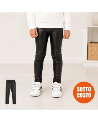Leggings ecopelle neonata e bambina