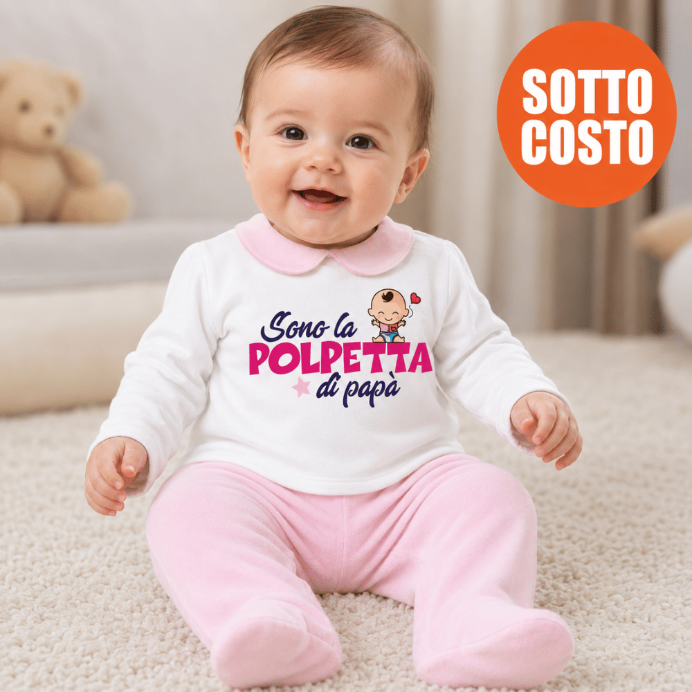 Tutina ciniglia 2 pezzi con stampa