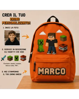 Zaino Personalizzato PixelMe con Foto e Nome | BuyItalianStyle
