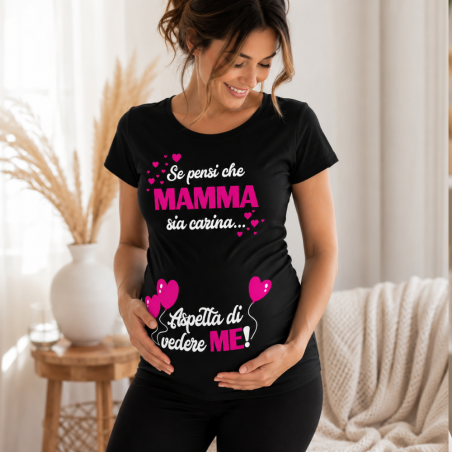 T-shirt maternità simpatica con stampa