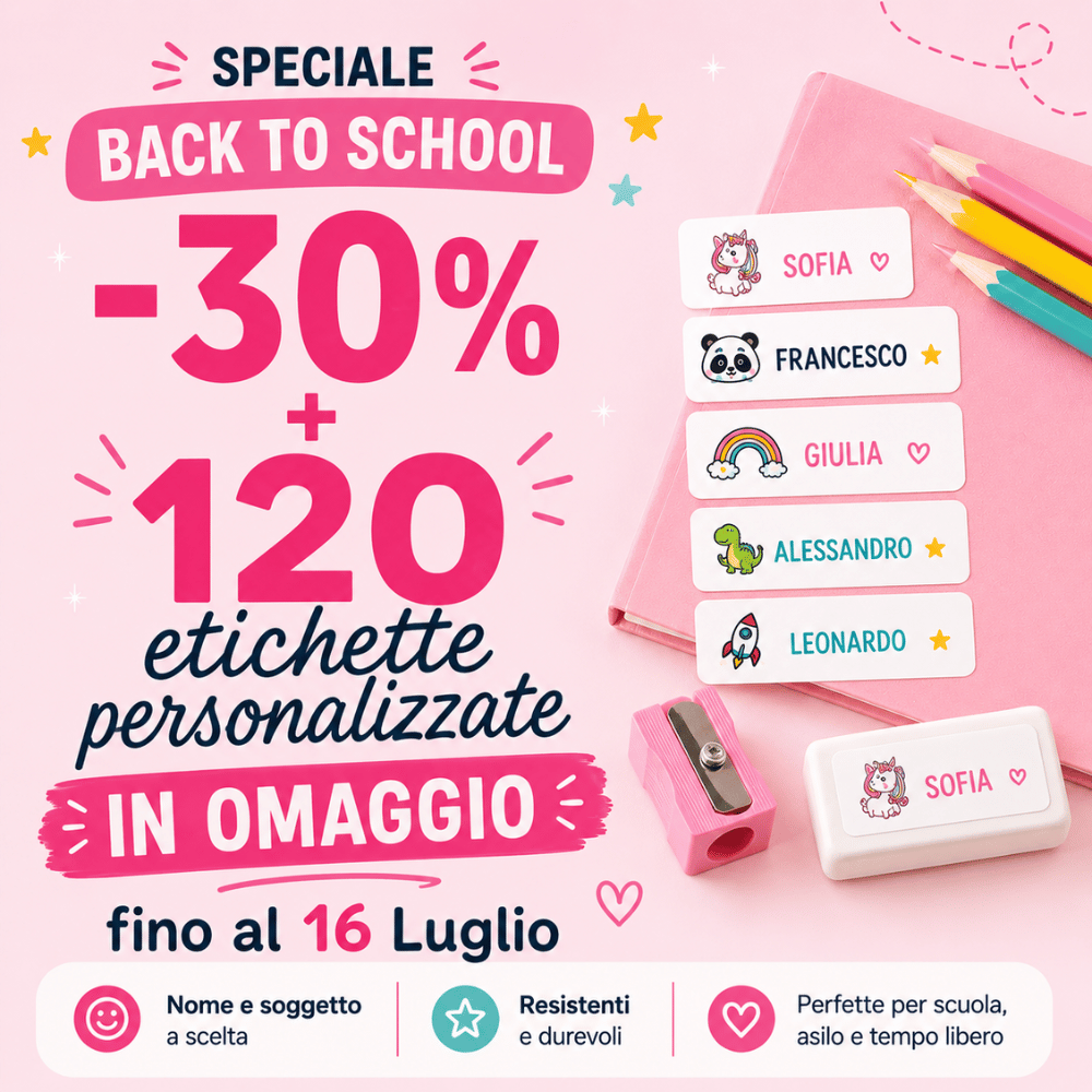 Etichette Personalizzabili Multiuso per Scuole e Asili