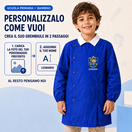 Grembiule bimbo blu da personalizzare
