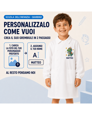 Grembiulino asilo e materne personalizzabile