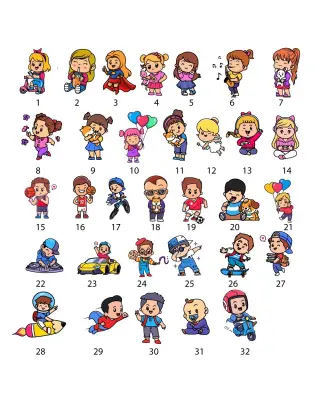 Etichette per tessuto "Linea Avatar" da personalizzare