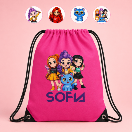Sacca K‑Pop personalizzata con nome