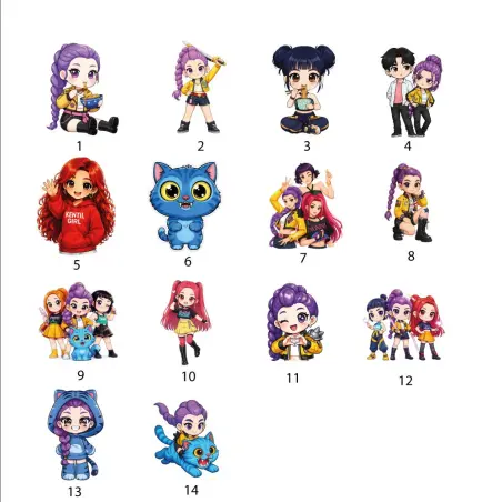 Etichette Adesive Personalizzate K-Pop con Nome | 120 pz