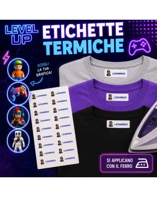 Etichette Termiche Personalizzate Bambini | Level Up