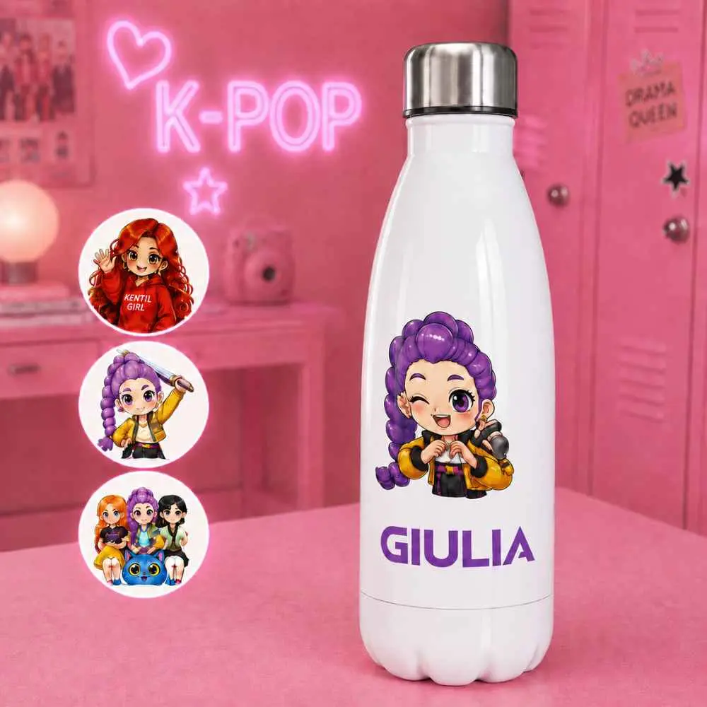 Borraccia termica in acciaio K-Pop personalizzata