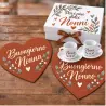 Gift Box Festa dei Nonni con tazzine Nonna e Nonno e tovagliette a cuore