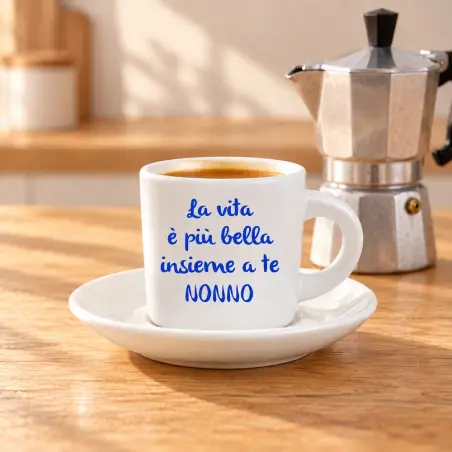 Tazzina da caffè per il Nonno con piattino | BuyItalianStyle