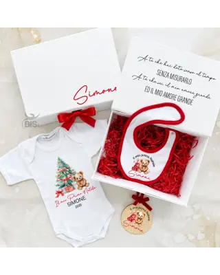 Scatola regalo pieghevole con chiusura magnetica "Xmas Magic" da personalizzare