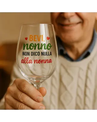 Gift Box con Calice Personalizzato – Idea Regalo per Nonni, Nonna, Papà o Compleanno | BuyItalianStyle