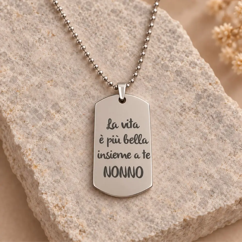 Collana con piastrina militare per il nonno | BIS
