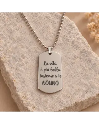 Collana con piastrina militare per il nonno | BIS